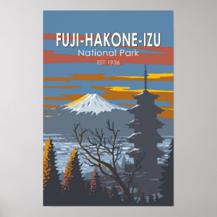 Póster Parque nacional Fuji-Hakone-Izu