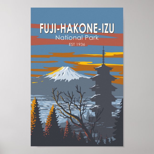 Póster Parque nacional Fuji-Hakone-Izu (Frente)
