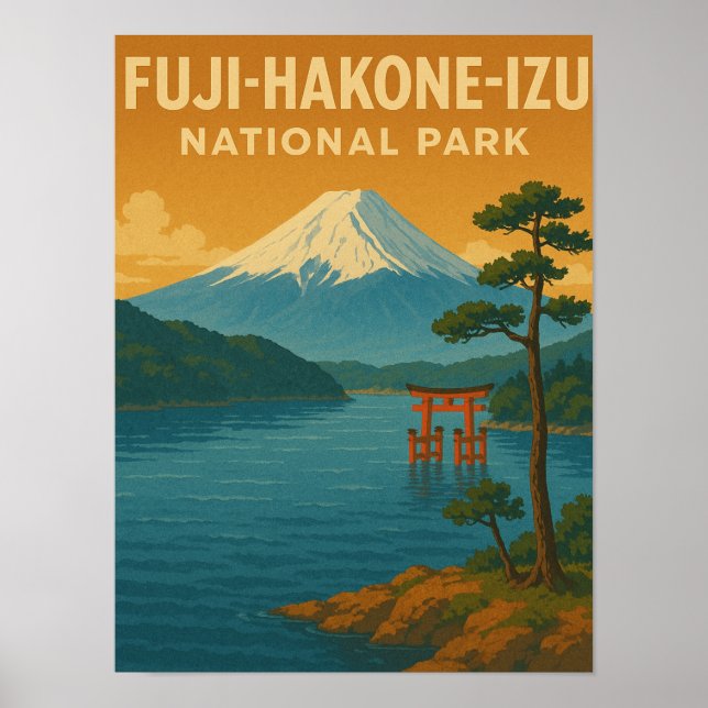 Póster Parque nacional Fuji-Hakone-Izu (Frente)