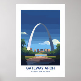 Póster Parque nacional Gateway Arch Missouri USA