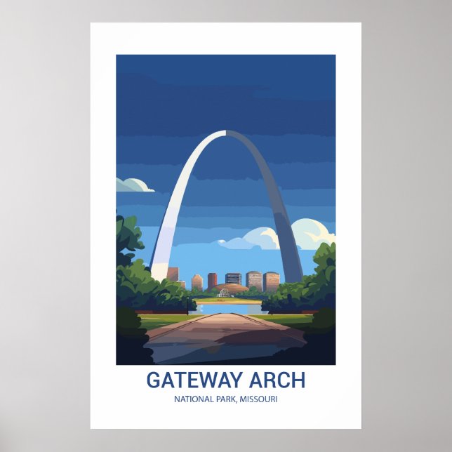 Póster Parque nacional Gateway Arch Missouri USA (Frente)