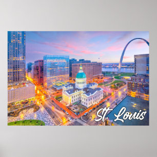 Póster Parque Nacional Gateway Arch, St. Louis, Missouri