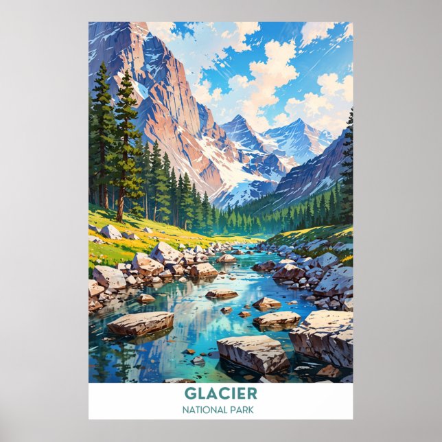 Póster Parque nacional Glaciar (Frente)