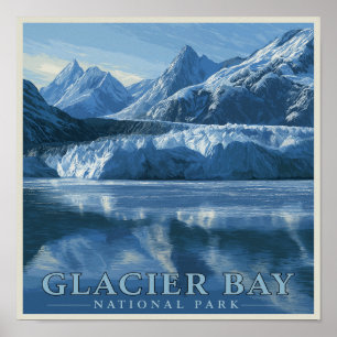 Póster Parque Nacional Glacier Bay en Alaska