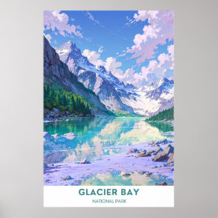 Póster Parque nacional Glacier Bay - Montana
