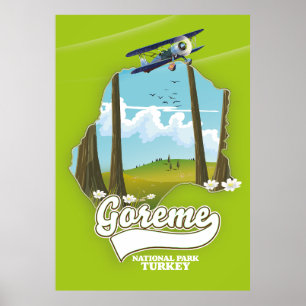 Póster Parque nacional Goreme Mapa de Turquía