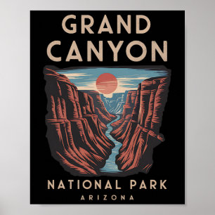 Póster Parque Nacional Gran Cañón Escénico Arizona