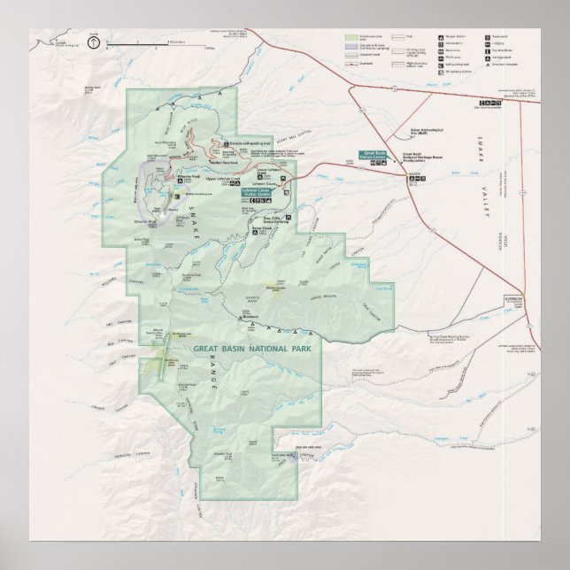 Póster Parque nacional Gran Cuenca (Frente)