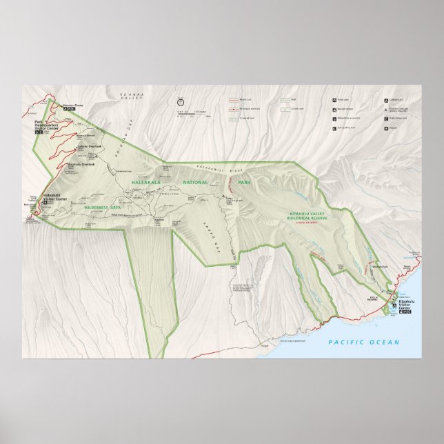 Póster Parque nacional Haleakala (Frente)