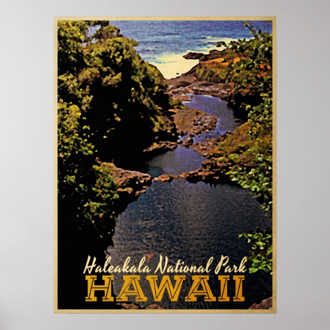 Póster Parque nacional Haleakala Hawaii (Frente)