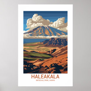 Póster Parque nacional Haleakala Hawaii USA