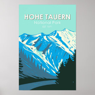Póster Parque Nacional Hohe Tauern Austria Vintage