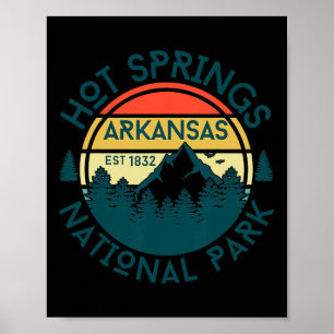 Póster Parque Nacional Hot Springs Arkansas Senderismo Na