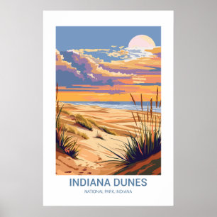 Póster Parque nacional Indiana Dunes