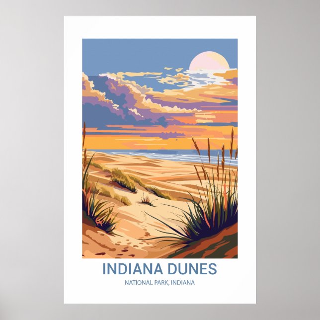 Póster Parque nacional Indiana Dunes (Frente)