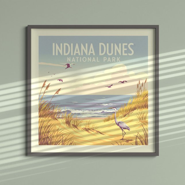 Póster Parque Nacional Indiana Dunes Vintage  (Subido por el creador)
