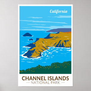 Póster Parque Nacional Islas del Canal California Viajes