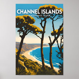 Póster Parque nacional Islas del Canal Viajes PS
