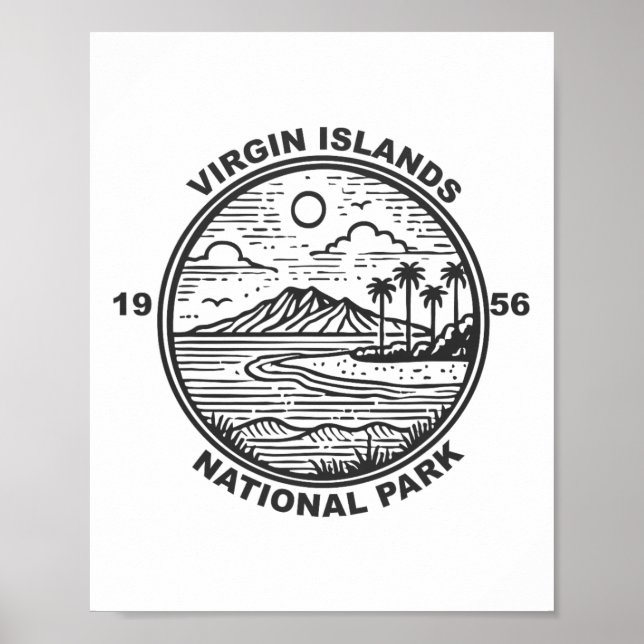 Póster Parque Nacional Islas Vírgenes (Frente)