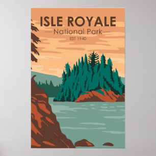 Póster Parque nacional Isle Royale