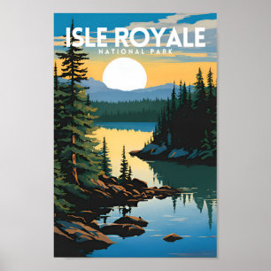 Póster Parque nacional Isle Royale Viajes tradicionales