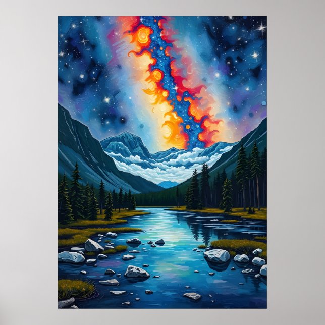 Póster Parque nacional Jasper - Vía Láctea (Frente)