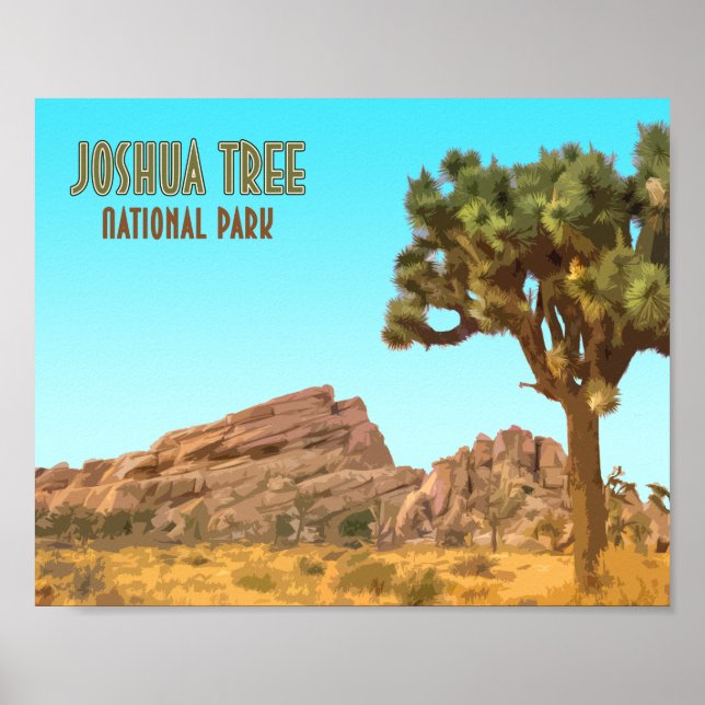 Póster Parque nacional Joshua Tree (Frente)