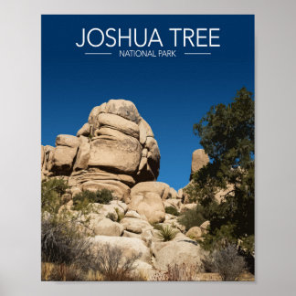 Póster Parque nacional Joshua Tree con estilo Viaje