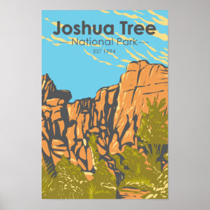 Póster Parque Nacional Joshua Tree El Gran Burrito