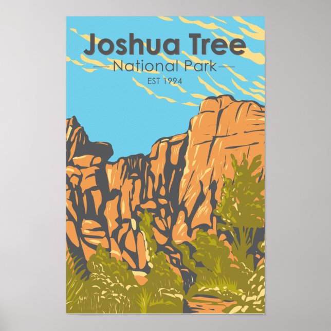 Póster Parque Nacional Joshua Tree El Gran Burrito (Frente)