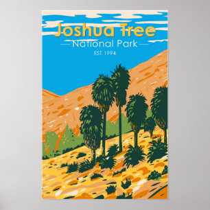 Póster Parque Nacional Joshua Tree Fortynine Palms Oasis