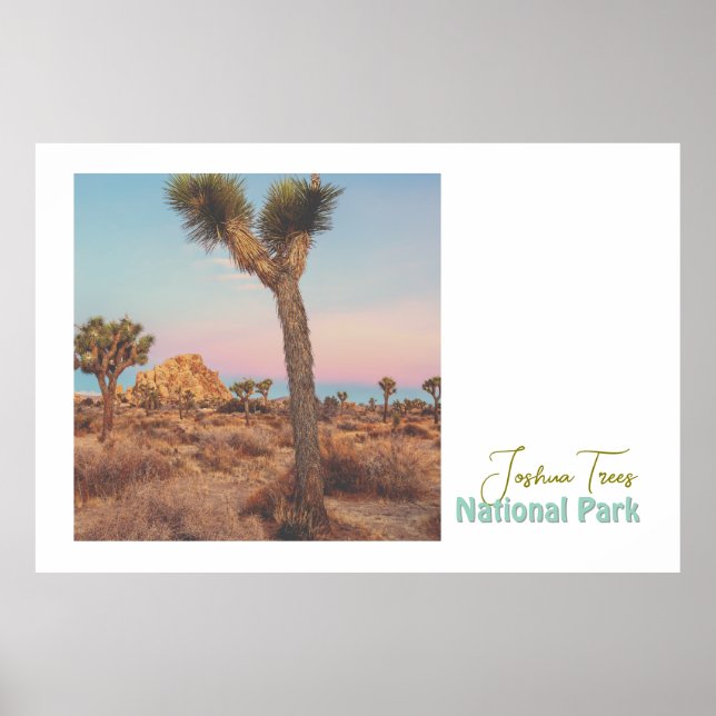 Póster Parque nacional Joshua Trees (Frente)