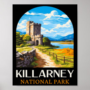 Póster Parque Nacional Killarney Senderismo Camping Viaje
