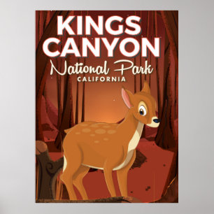 Póster Parque nacional Kings Canyon California