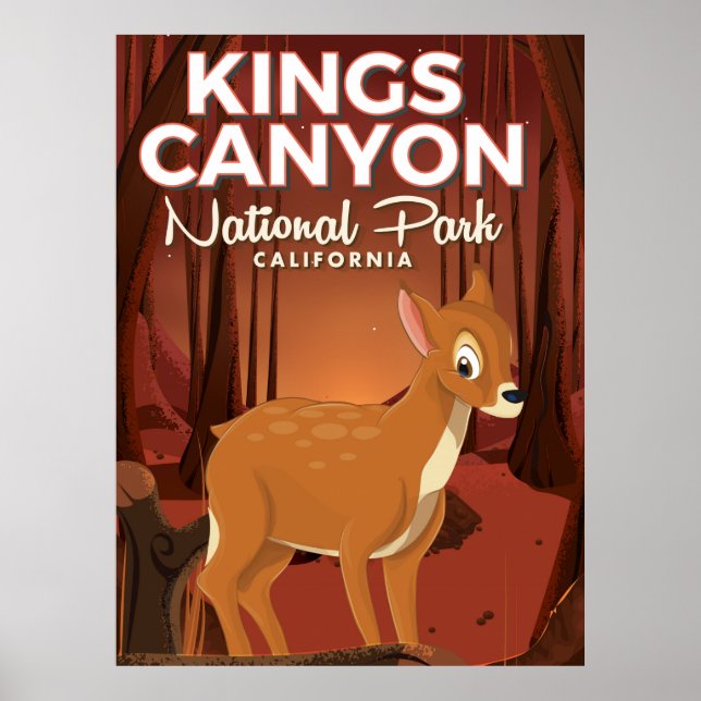 Póster Parque nacional Kings Canyon California (Frente)