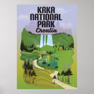 Póster Parque nacional Krka Croacia