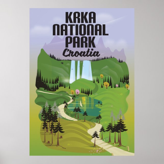 Póster Parque Nacional Krka Croacia (Frente)