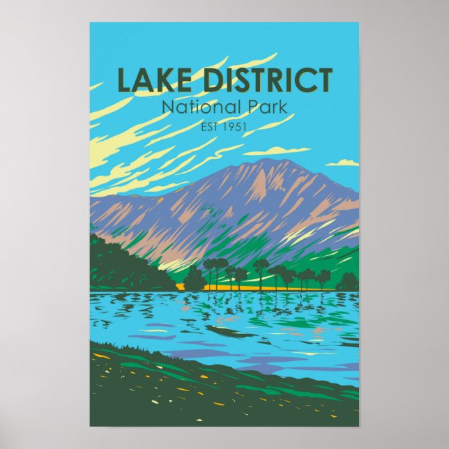 Póster Parque nacional Lake District (Frente)