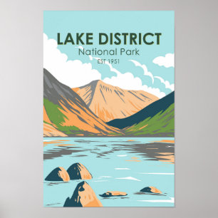 Póster Parque Nacional Lake District Wasdale Head Inglate