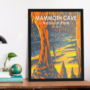 Póster Parque nacional Mammoth Cave Kentucky