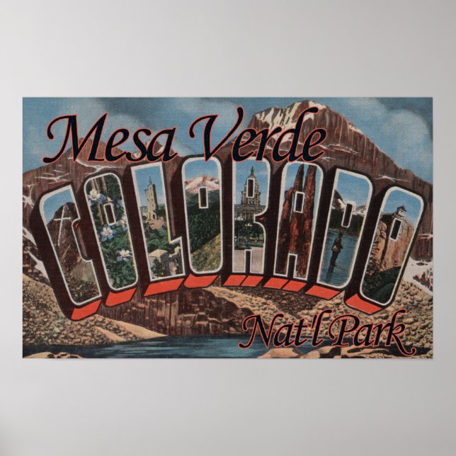 Póster Parque nacional Mesa Verde, Colorado (Frente)