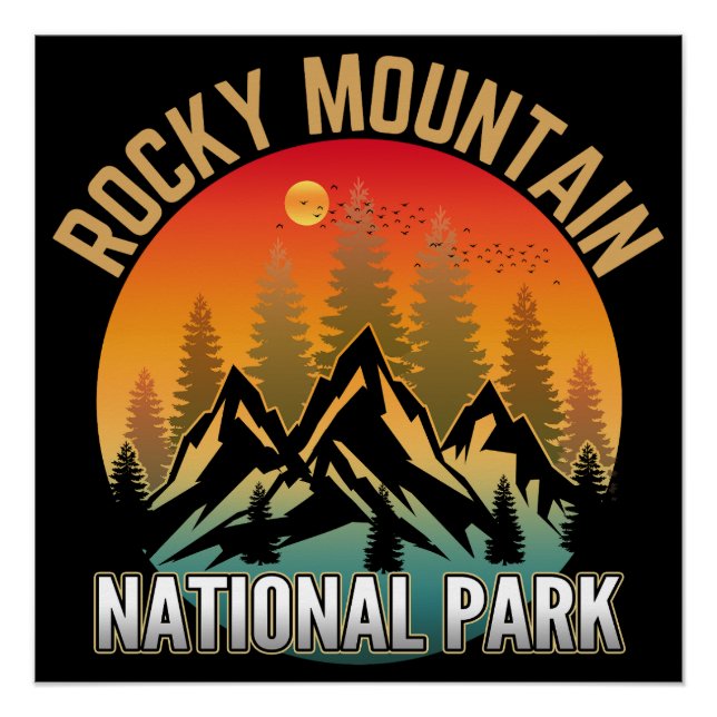 Póster Parque Nacional Montaña Rocky (Anverso)