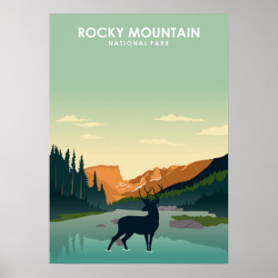 Póster Parque nacional Montañas Rocosas