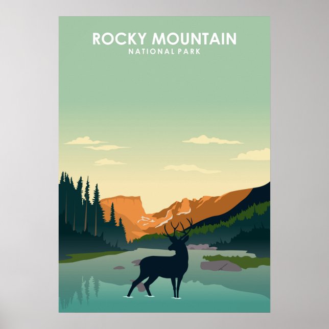 Póster Parque nacional Montañas Rocosas (Frente)