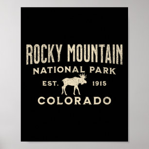 Póster Parque Nacional Montañas Rocosas Colorado EE. UU.