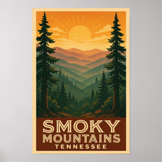 Póster Parque nacional Montañas Smoky Poster (Frente)