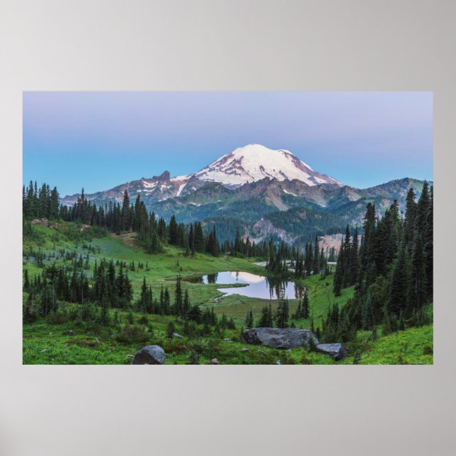 Póster Parque nacional Monte Rainier (Frente)
