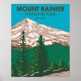 Póster Parque nacional Mount Rainier
