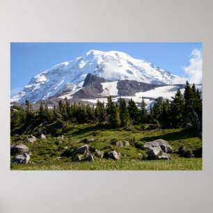 Póster Parque Nacional Mount Rainier, WA. Spray Park