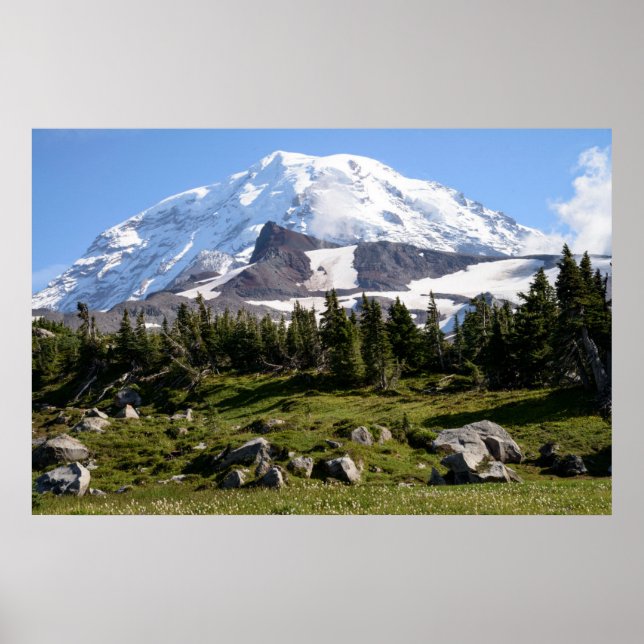 Póster Parque Nacional Mount Rainier, WA. Spray Park (Frente)